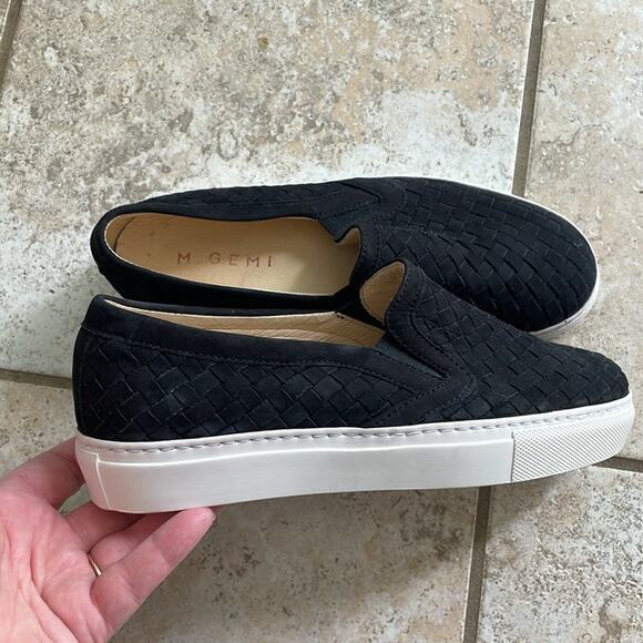 M. GEMI The Cerchio Slip on Sneaker Black Nubuck - Picture 6 of 14